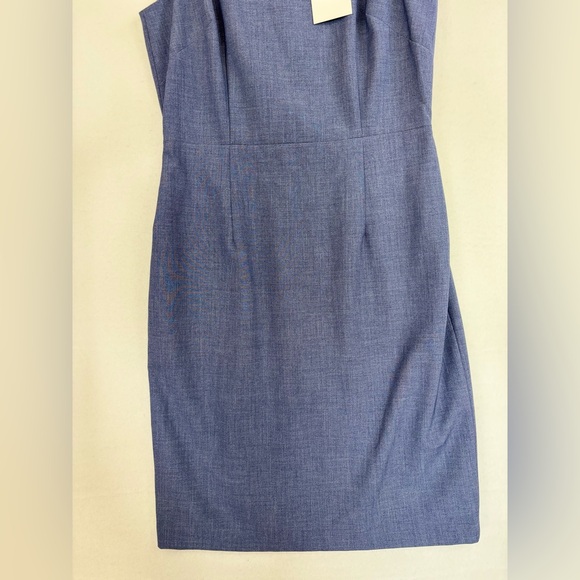 ALEX MARIE Sheath NEW Dress Blue Gray Short Square Neck Sleeveless Office Size 6 - Picture 3 of 15
